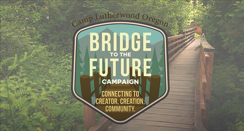 Video screenshot with the text "Bridge to the Future Campaign: Connecting to Creator, Creation, Community."