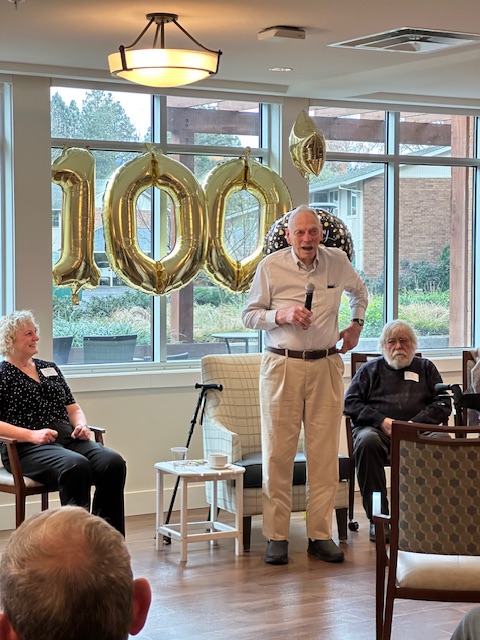 Jack Guthrie at his 100th birthday party
